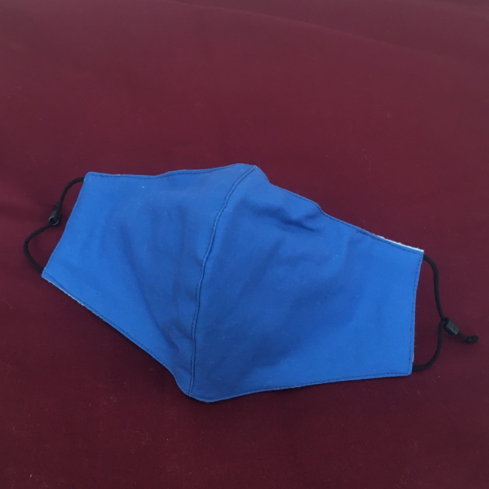 Electric Blue, Solid quality face mask